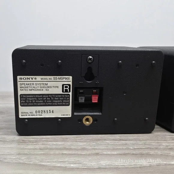 Sony Bookshelf Full Range Speakers - Lot of 3 - SS- (MSP900,SRP900,CNP680) - Picture 6 of 8